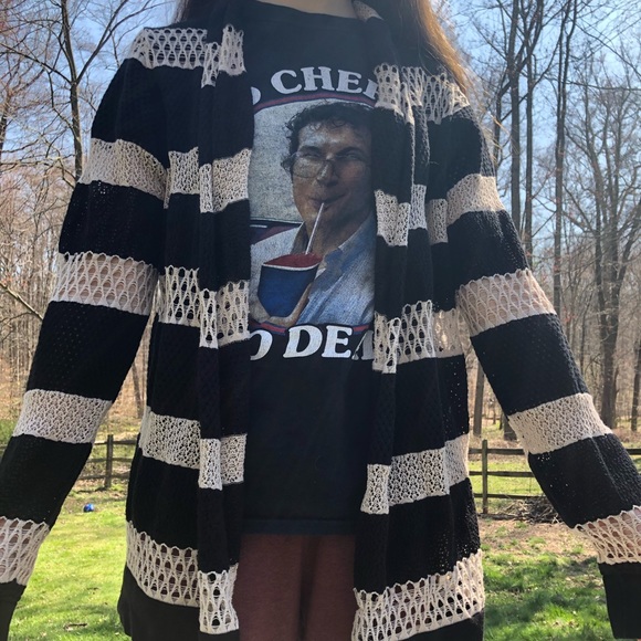 Colour Works Striped Cardigan Size Med. - Picture 8 of 11